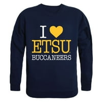 Love Etsu East Tennessee Državni univerzitet Buccaneers Crewneck Duks pulover Duks POVRY velik