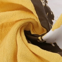 Ženske majice Plus size + hlače setovi ispis Crewneck Polupke ruhove rukavice + hlače pantalone postavljene očišćenje žute boje