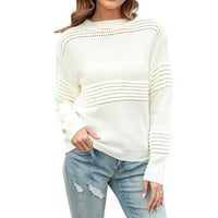 Duks pulover za žene Jednobojna pletiva od pulover dugih rukava dugih rukava