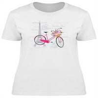 Ružičasti bicikl sa košarom majicama žena -image by shutterstock, ženska XX-velika