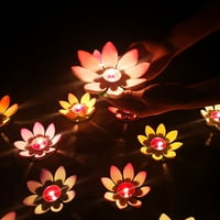 Plutajući vrt ribnjak rijeka svijeća za svijeće za žarulju svjetla lutus cvjetna svjetiljka Dekor festivala