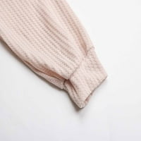 Žene pulover s dugim rukavima Plint džemper s džemper za blok boja obloga V izrez Trendy Casual Comfy