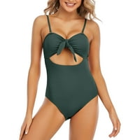 Zkozptok Jedan kupaći kostim žene Atlete Bikini kupaći kupaći kostim za mršavljenje, bez mrlje, zelena,