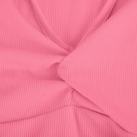 Darzheooy vrhovi za žensku majicu kratki rukav lapeli seksi bluzes, puni ljetni casual vrhovi V rect