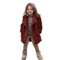 Girls Coats & Jackets Baby Kids Girls COOT zimski vjetar Otporni za zgušnjavanje jakne toplo dugme Verterweard