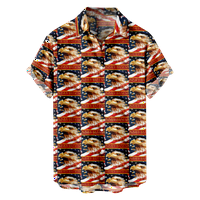 4. jula muška havajska majica SAD Nacionalna zastava Grafički 3D košulja 3D Ispis dnevno odjeću za ispis kratkih rukava