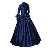 Lopecy-Sta Žene Vintage Retro gotička haljina s dugim rukavima Duge haljine haljine Prodaja zazor dugih