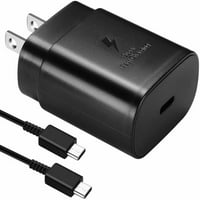 25W USB-C super brzi zidni punjač - crni za TCL Revvl 4+ - crna