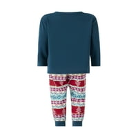 Podudaranje porodične pidžame postavlja Božić PJ-a sa slovom i Xmas stabloprintiranim dugim rukavima