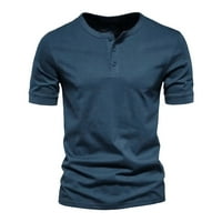 Košulje za muškarce Grafički jednostavan gumb kratkih rukava bluza