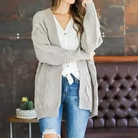Ženski kardigani Lagani džemper Soft Soild Knit Cardigani Labavi Slouchy prevelizirani omotač Chunky