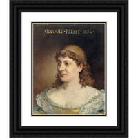 EDOUARD TOUDOUZE BLACK ORNATE Wood uramljena dvostruka matted muzej umjetničko otisak pod nazivom: Portret Jeanne-Sylvanie Arnould-Plessy, član Comedie-Francais