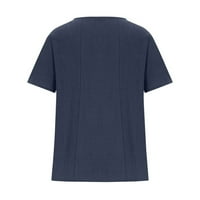 Žene Ljeto Slatke Tees idilični cvjetni zec Uskrsnica kratkih rukava Košulje modni vrhovi pamučna posteljina tunika Crewneck bluza za prodaju na mornaricu XXL