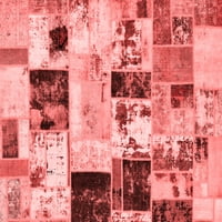 Ahgly Company Zatvoreni kvadrat Patchwork Red Transicijske prostirke, 8 'kvadrat