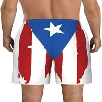 Muška umetnuta zastava PUERTO RICO Swim trunke Brze suho kupaći kostimi plaže s mrežnim oblogom i džepovima
