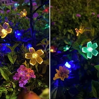 Lijepa LED bajka cvjetna svjetla, solarna svjetla vanjska ukrasna solarna vrtna svjetla, solarna svjetla na otvorenom višebojni dvorišni svjetla za šetalište patio dvorišta vrt travnjak