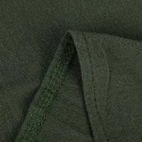 Ženska haljina za uklanjanje ženskih trendova okrugli vrat Labavi kratki rukav, puna baš srednja kalf haljina duga haljina zelena s