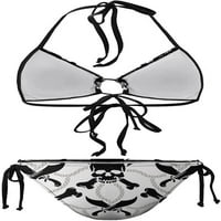 Gusarske lubanje žensko halter dva kupaće kostime kravata trokuta bikini kupaći kostim kupaćim kostima