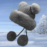Žene Slatka zimska snježna šeširka gusta topala kapu pletena zaštita od vunene kapu za odmor dnevno