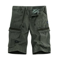 TOQOT REALXED FIT Duljina koljena na otvorenom sa džepovima Ležerne prilike za teretne kratke hlače za muškarce Vojska zelene veličine m