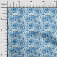 Onuone pamučne kameblike Srednje plave tkanine okeano šivanje tkanina od dvorišta otisnuta DIY odjeća