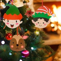 Kunyu Božićni privjesak Viseća rupa dizajn dizajna crtani avatar kreativni santa claus elk privjesak