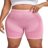 Ženske obične mršave baby ružičaste plus kratke hlače 1xl