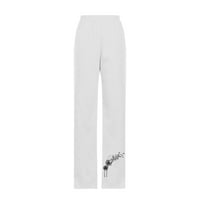 Azrian Womens Fall modne hlače, modne žene Ljetne casual labavo pamučne i posteljine džepom pantalone hlače bijela veličina XL na prodaju