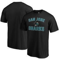 Muška fanatika brendirana Crna San Jose Sharks Team Majica Victory Arch Majica