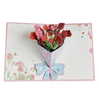 Rinhoo bouquet karta 3D majčin dan cvjetni karton Pokop pozdrav festival rođendanski ukras poklon