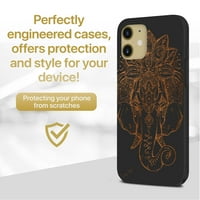 Drvena futrola za iPhone-meka TPU silikonska poklopac Slim Fit Shootfoff Wood zaštitni poklopac telefona