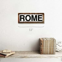 Uramljeno, vanjski Rim 4 X12 metalni znak, zidni dekor za dom i ured