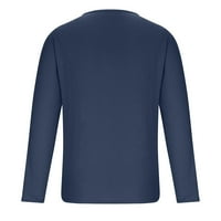 Clearsion Muška majica s dugim rukavima Formalna košulja za tisak Collown Collar bluza i majica