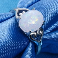Duhgbne Fashion Opal prsten Creative Love Form Parovi Ring Diamond Modni prsten Svijetlo visoki razredni