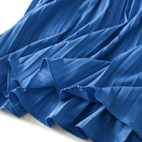 Drpgunly ljetne suknje proljeće i ljetni elastični struk Slim line suknje ženske suknje plave boje