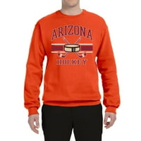 Divlji Bobby City of Arizona Hokej Fantasy Fan Sports Unise Crewneck Duksev, narandžasta, velika