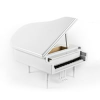Elegantna napomena Replika sjajnog bijelog laka Grand Piano Muzički čuva - to su prijatelji