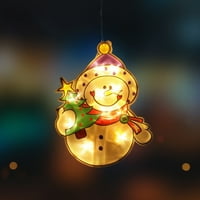 Božićni ukrasi LED gudački privjesak Santa Snowman Fawn Božićno drvce Svjetlosni privjesak Traper i Diamonds Party Dekoracije Zimska vijenac za kućni akrilni staklo ogledalo