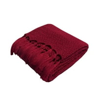 130x pletene tassel pokrivač jednostavan krevet pokrivač krokica za spavanje za kućnu sofu