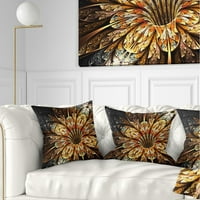 Zlatni sjajni fraktalni cvijet 'cvjetni jastuk za bacanje
