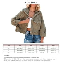 Ženska traper jakna traper hoodie Streetwear prevelika dukserica Pulover za kupovinu za odmor