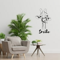 Smile - Slatka žiraffe Cheeky Životinjska žirafa Životinjski dizajn Vinil Design Zidna naljepnica Zidna
