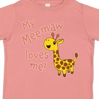 Inktastic My Meemaw voli me - slatka Giraffe poklon mališač majica ili majica mališana