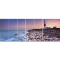 Dizajn Art 'Portland Bill Lighthouse u Dorset' Fotografski ispis višedijelni sliku na platnu