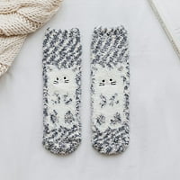 Vivianyo HD čarape za žene za odrasle Print Lijep štene plišane srednje tede čarape Početna Čarapa Flash