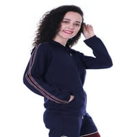 Moomaya Solid patentna jakna Ženska na dugim rukavima Jogger Track Top sa džepovima