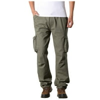 CLLios muške teretne hlače opuštene fit multi džepove hlače Radne vojne pantalone Atletik planinarenje