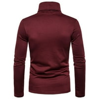 Simplmasygeni Clearence Grafički teže ispod $ Veliki i visoki muškarci Čvrsti turtleneck casual slim fit pulover toplu majicu dno košulje