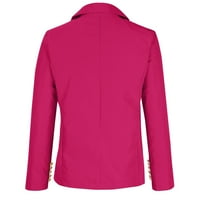 Zimski kaputi za ženske jakne od tihog odijela Ležerne ženske kapute vruće ružičaste veličine xxxl