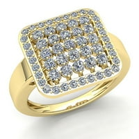 Prirodno 2ct okrugli rez Dijamantni muški klaster Vintage godišnjica Angažman prsten od punog 18k ruža, bijelo ili žuto zlato H si2